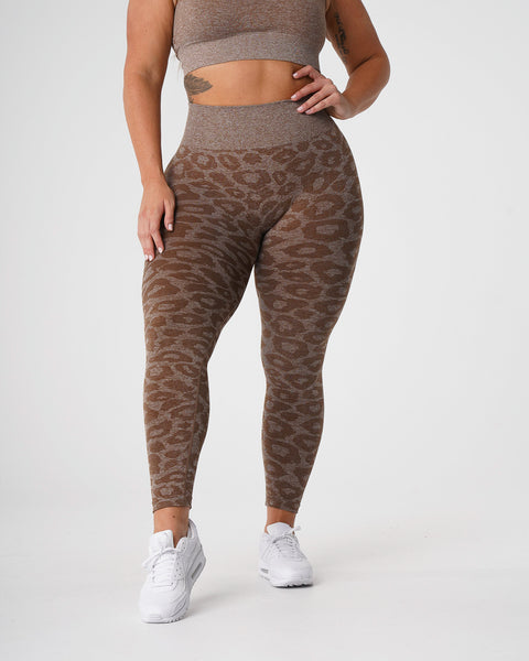 Mocha Leopard Seamless Leggings