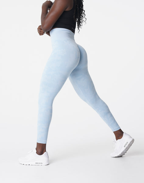 Icy Blue Camo Seamless Leggings